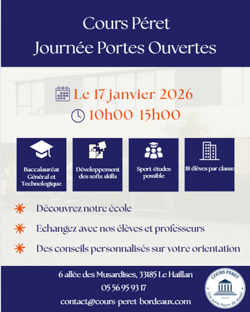 Journée Portes Ouvertes – Cours Péret Bordeaux