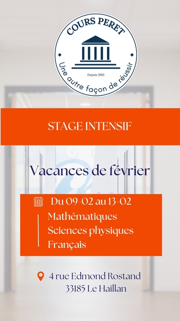 Stage intensif – Vacances de février